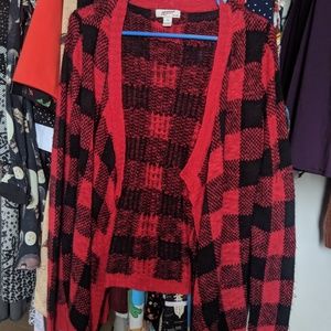 Arizona Plaid Open Cardigan size Medium